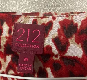 212 Collection Medium Red, Black, Gray, and White blouse. Red thumbnail 4