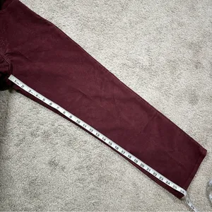 Levi’s Women’s Ribcage Straight Ankle Corduroy Pants High Rise Retro in Red 25 thumbnail 17