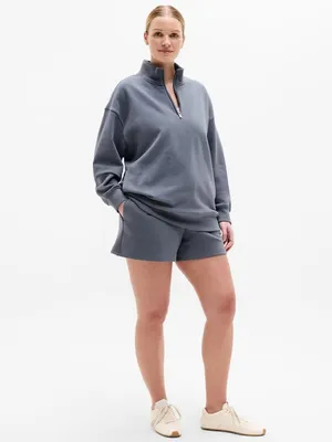 New Athleta M Forever Fleece 1/4 Zip Sweatshirt Slate Grey Medium Regular thumbnail 4