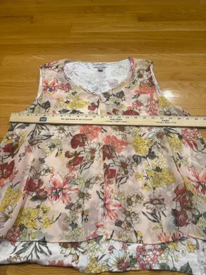 Roz & Ali floral sleeveless blouse size 1X . thumbnail 4