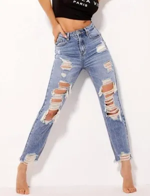 SheIn Ripped Jeans thumbnail 1
