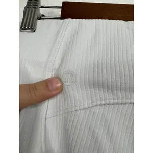 Lululemon Ribbed‎ Softstreme Zip-Leg High-Rise Cropped Pant 25" Light Vapor 8 thumbnail 9