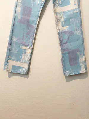 BDG Urban Outfitters Cowgirl Jeans Size 24 Renaissance Print Low Rise Whimsigoth thumbnail 6