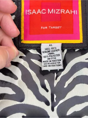 Isaac Mizrahi for Target leather jacket, size XL, outdoors, preppy, fall, dressy thumbnail 8