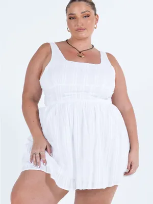 Princess Polly Curve Women’s Lorinda Mini Dress Size 20 White NWT Sorority Rush thumbnail 1