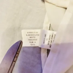 172 | Banana Republic V-Neck Pleated Sleeveless Blouse Top White‎ Womens 6 thumbnail 7