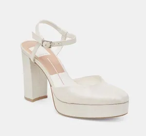 DV by Dolce Vita Claud Heels White Satin thumbnail 1