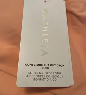 Athleta S Conscious Cut Out Sports Bra Small Cup D-DD Coral thumbnail 4