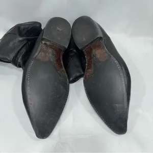 Slouch Soft Leather Cowboy Boots Black Size 8.5 thumbnail 10