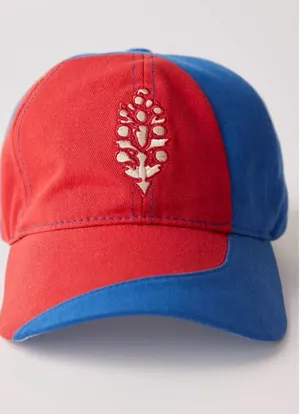 Free People Rule The Court Baseball Hat - Blue Red Combo thumbnail 1