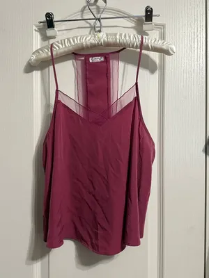 Free People Heartbeat Sheer‎ Mesh Panel Trim Swing Cami Tank Minimalist Ethereal thumbnail 2