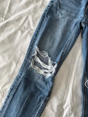 Medium Wash Strigid Ripped Mom Jeans thumbnail 4