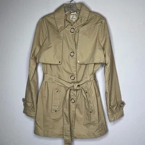 J2 by‎ JouJou Tan Belted Coat Size M thumbnail 4