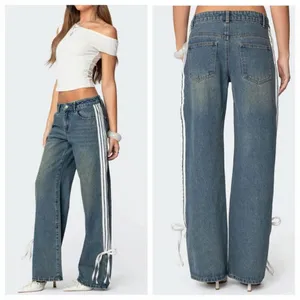 Edikted Ribbon Washed Low Rise Baggy Jeans Size XL thumbnail 2
