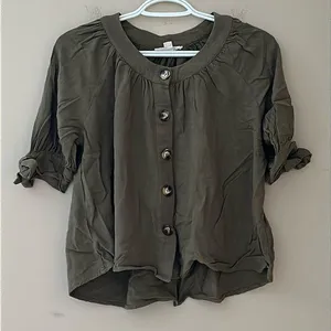Boho Forest Green Top thumbnail 1
