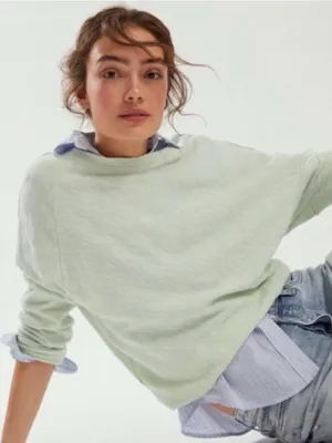 Anthropologie Damiana Mint Boat Neck Long Sleeve thumbnail 1