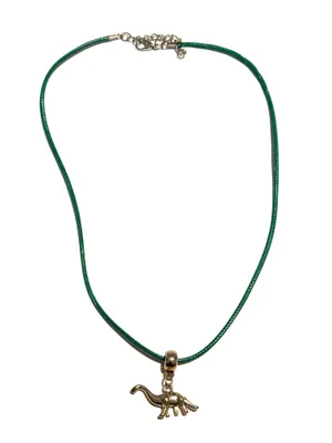 Dinosaur charm necklace Green thumbnail 2