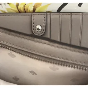 Kate Spade New York Gray Women's Bifold Wallet Zip Coin, Clear ID, Logo thumbnail 5
