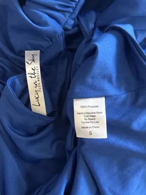 Lucy in the Sky Mini Dress Blue S Open Back thumbnail 6