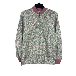 Vermont Country Store Floral Pajamas XS Pink Cotton Jogger Lounge Set Cottage thumbnail 2