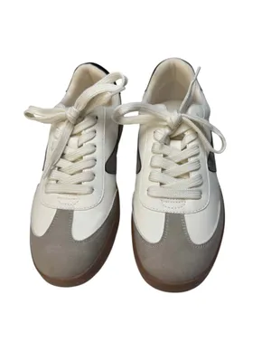 Dolce Vita Voyage Mixed-Media Retro Sneakers Ivory/Beige/Charcoal - Size 8.5 thumbnail 3
