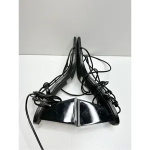 Wild Diva Sandals‎ Womens Size 9 Black Wraparound Square Toe Heels thumbnail 5