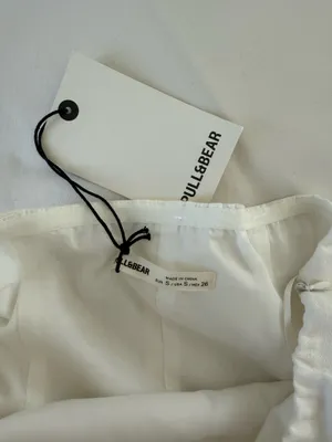 Pull & Bear Strapless white mini dress thumbnail 2