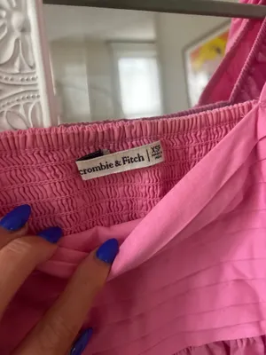 Abercrombie Puff Sleeve Emerson Mini Dress Pink thumbnail 5