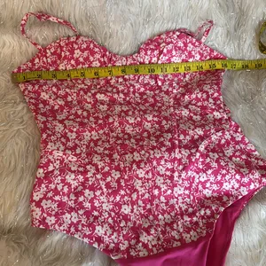 Zara Pink Floral Corset Bodysuit Side Zipper Closure Size M thumbnail 16