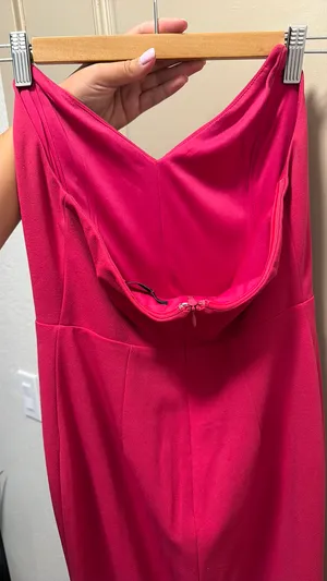 Lulus Pink Strapless Dress Midi thumbnail 4