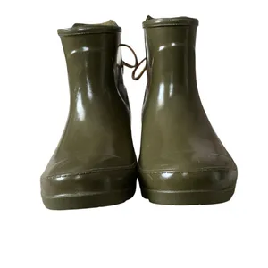 Top-Sider women's size 6 army green waterproof rubber rain boots footwear thumbnail 4