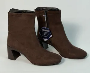 Aerosoles Size-7 M Corinda Womens Block Heel Brown‎ Boots thumbnail 1