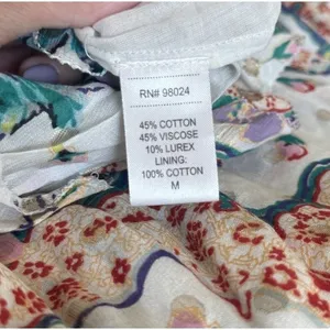 Love‎ The Label Anthropologie 1-Shoulder Floral Mini Dress Medium Smocked Ruffle thumbnail 4