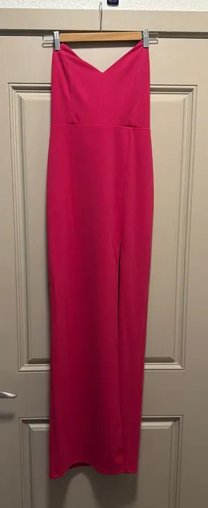 Lulus Pink Strapless Dress Midi thumbnail 2