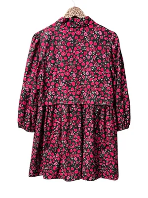 English Factory Floral Shirtdress Mini Dress 100% Cotton 3/4 Sleeves Pink Medium thumbnail 5