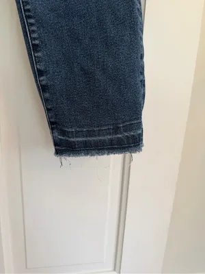 Pilcro Anthropologie High Rise Cigarette Jeans Raw‎ Hem Size 29 Blue thumbnail 2