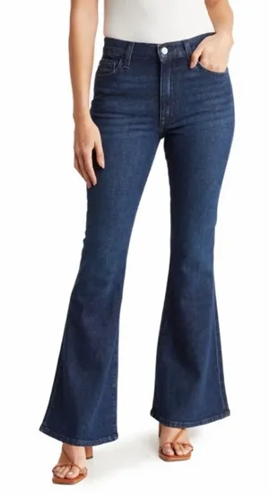 Hudson Heidi High Rise Flare Leg Jeans in Dark Blue Size 23‎ thumbnail 1