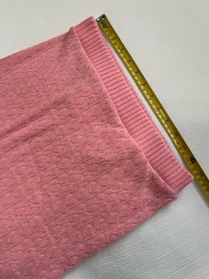 ZARA Pink Cable Knit Midi Skirt Size M High Rise Ribbed Waist Coquette Feminine thumbnail 5