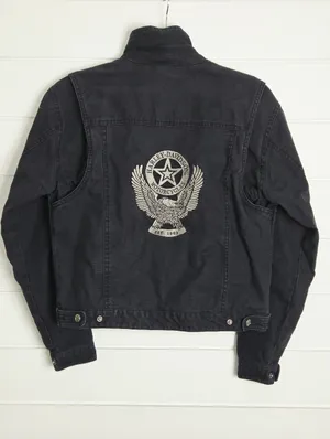 Harley-Davidson Black Women's Jean Jacket with Snap Pocket size S thumbnail 4