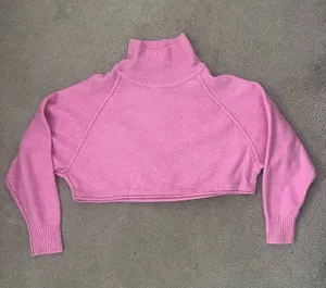 pink cropped sweater thumbnail 1