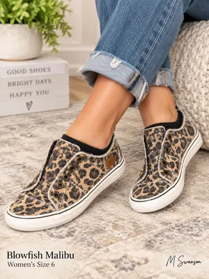 Blowfish Malibu Leopard Print Canvas Slip-On Sneakers Women’s Size 6 GUC thumbnail 4