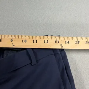Y2K Zara Woman Navy Blue Slim Cigarette Dress Pants Trousers Ankle Navy Small thumbnail 5