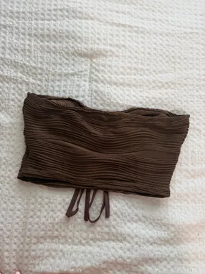 Brown Cutout Tube Top thumbnail 3