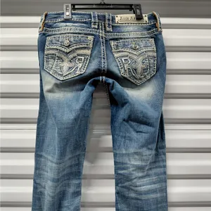 Rock Revival Ferry Skinny Jeans Size 27 Blue Low Rise Y2K Festival Retro Denim thumbnail 7