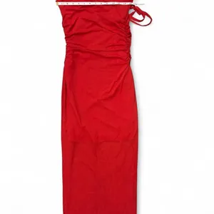 Almost Famous Red Rosette Halter Dress M‎ Ruched Y2K 2000s Bodycon thumbnail 4