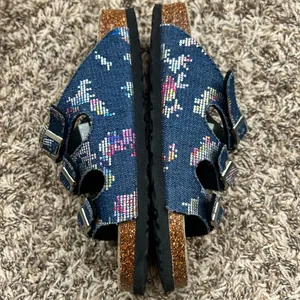 Viking Sandals Womens 37 Banff Slip On Slides Multicolor Buckle Casual Denim thumbnail 4