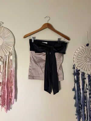 Free People x Brenda Knight Nigel Preston Bow Tie Tube Top Size XS thumbnail 3
