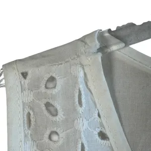 Miss Cocoa Embroidered Tank Top White Red‎ Floral Eyelet Viscose Boho G S READ thumbnail 6