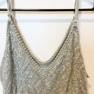 Scandal Italy Sage Green Sequin Midi Dress Medium Fairy Ethereal Empire‎ Waist thumbnail 3