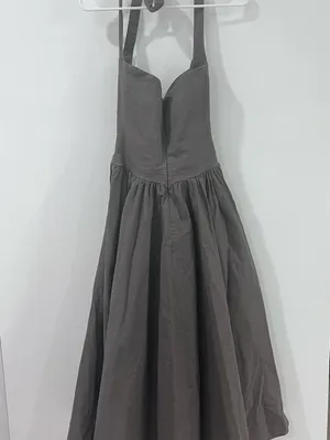 House of CB Gray Halter Maxi Dress | Drop Waist Corset | 90s Minimalist Romantic thumbnail 5